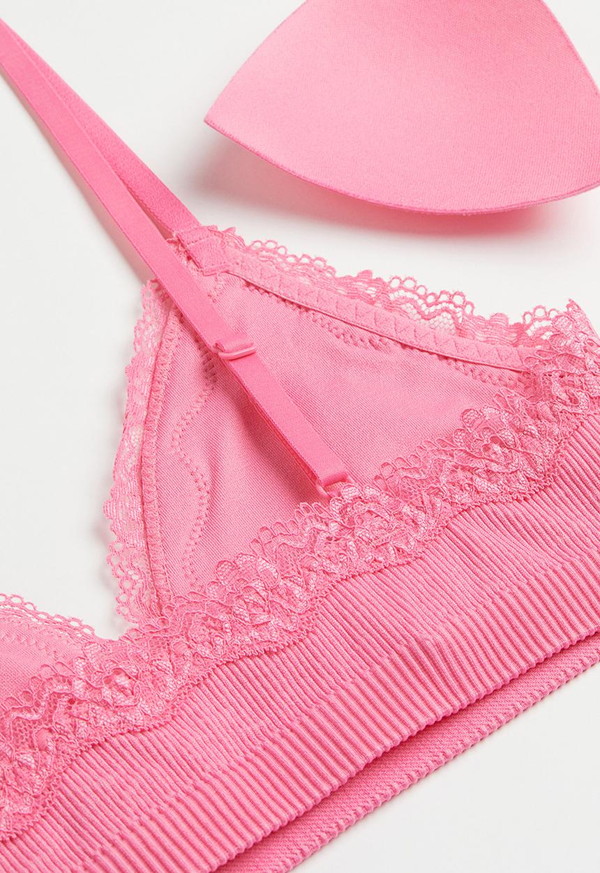 H&M - Seamless padded bra - pink