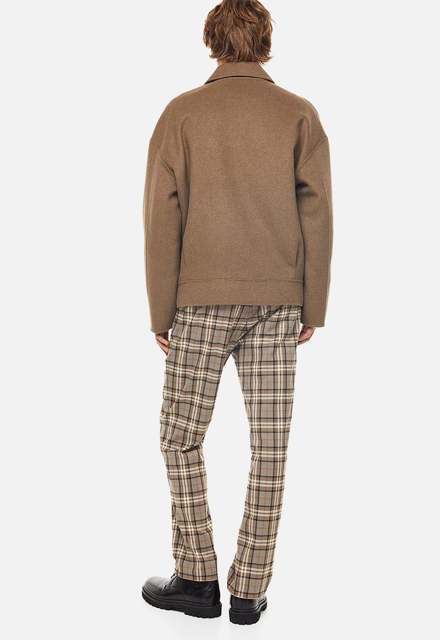 H&M - Regular fit joggers - light brown/checked