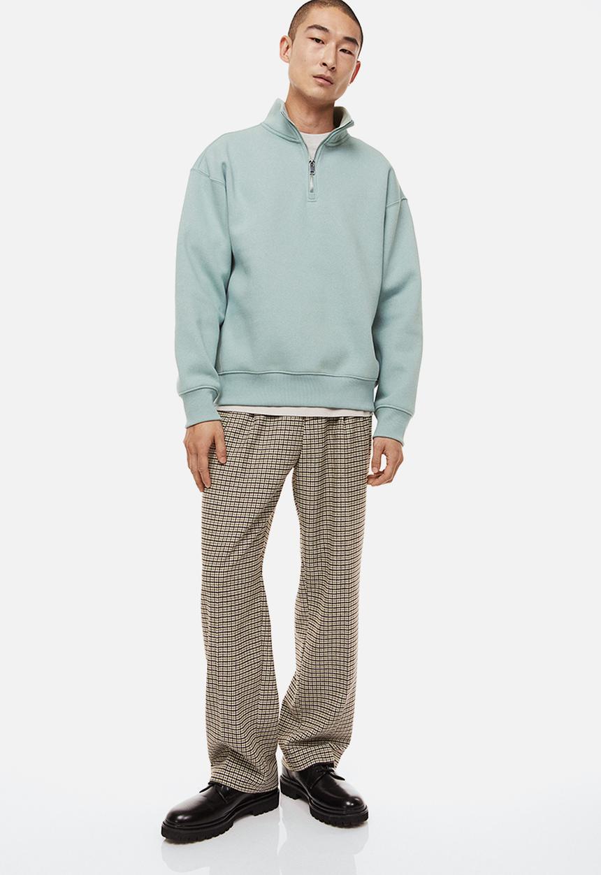 H&M - Relaxed fit zip-top sweatshirt - turquoise