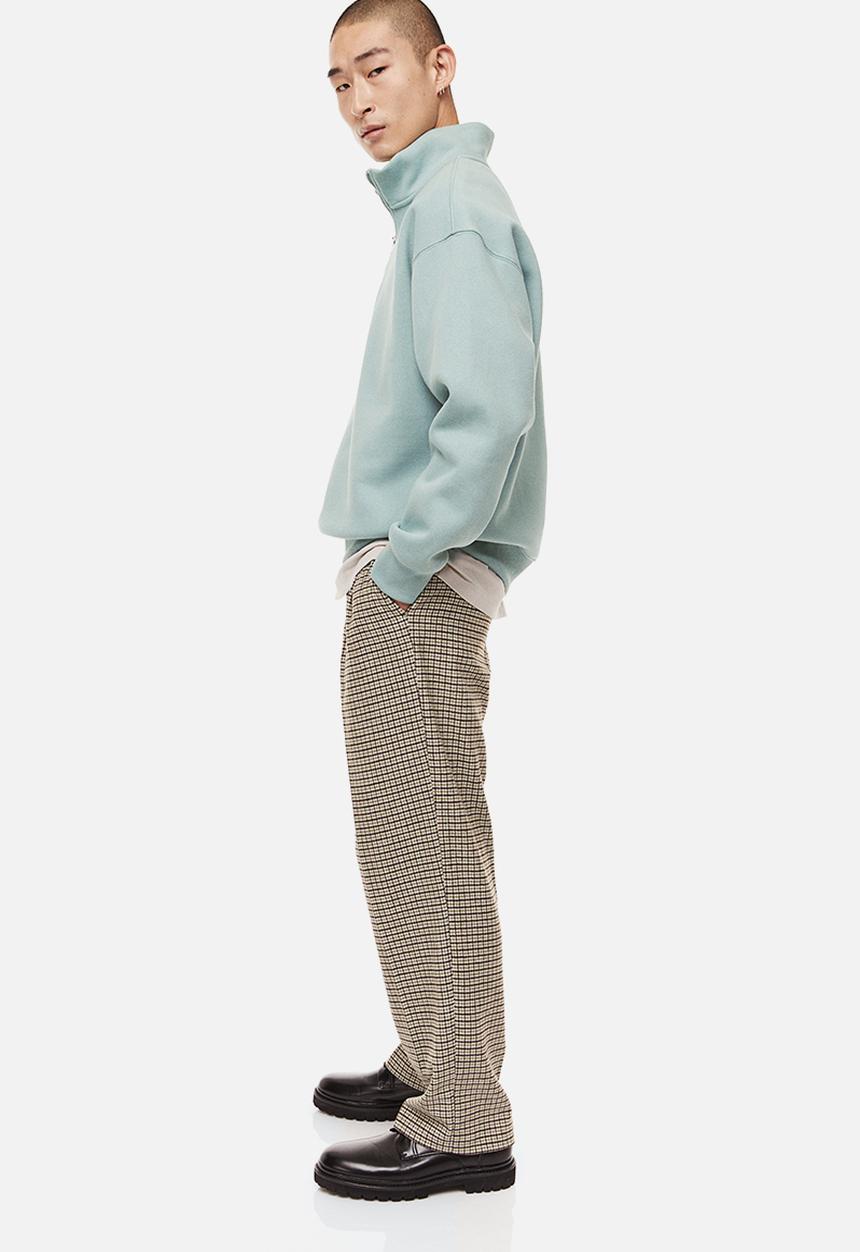 H&M - Relaxed fit zip-top sweatshirt - turquoise