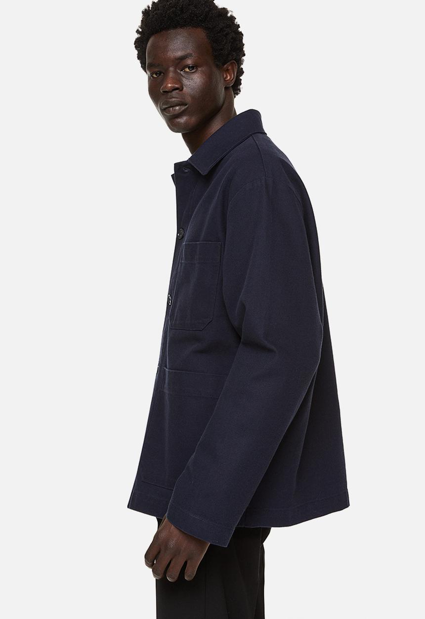 H&M - Regular fit twill shacket - navy blue