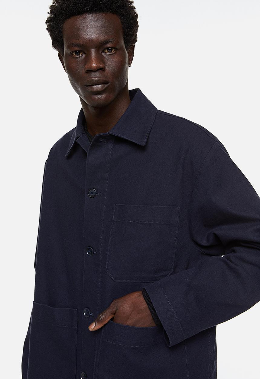 H&M - Regular fit twill shacket - navy blue