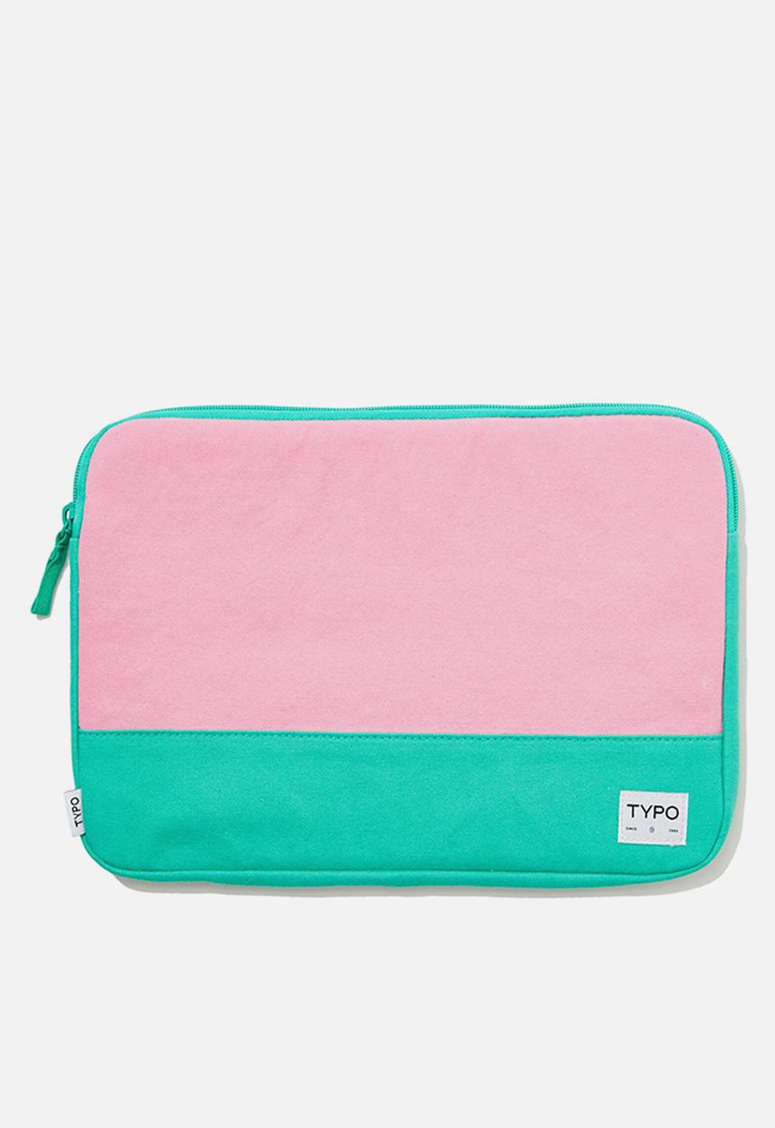 Typo - Take Me Away 13 Inch Laptop Case Cvs - Rosa Powder/Jungle Teal Splice