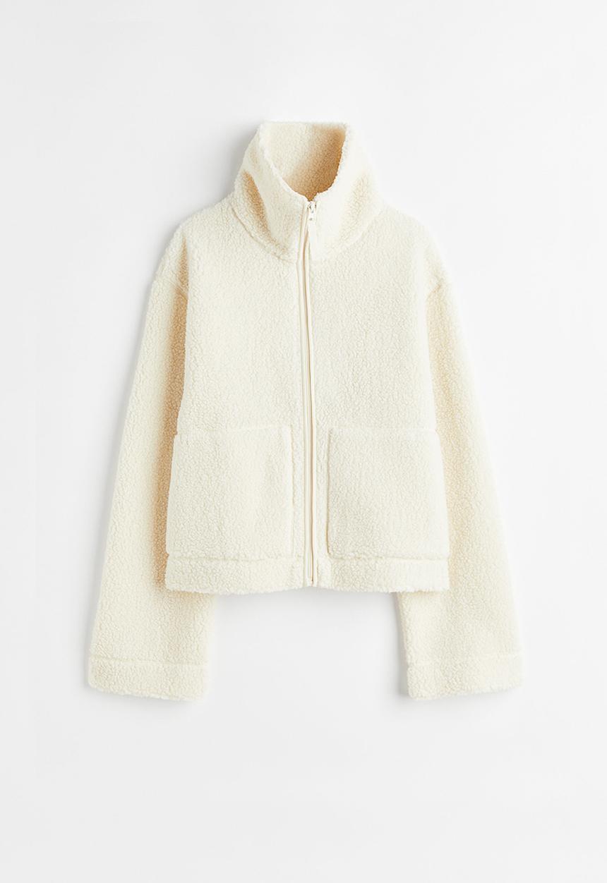 H&M - Teddy jacket - white