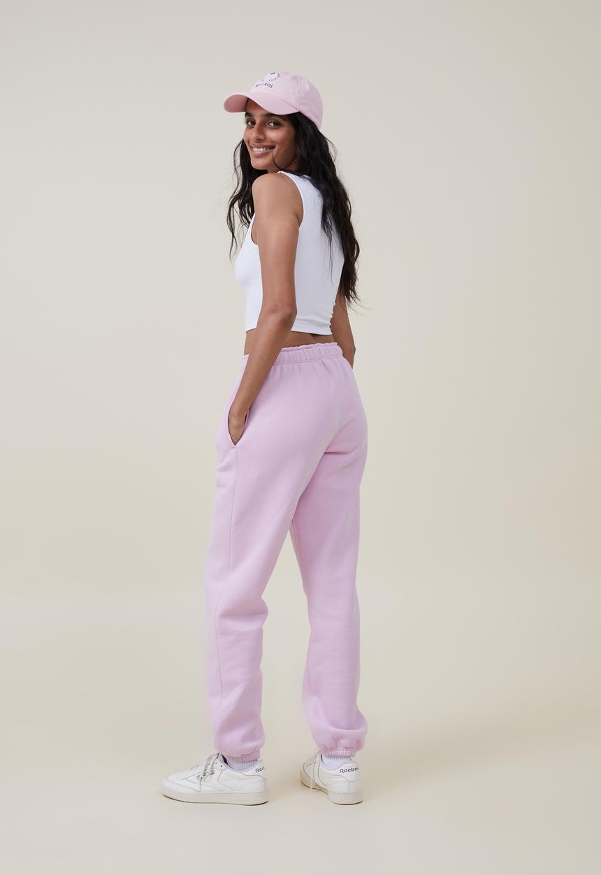 Cotton On - Plush gym track pant - pink lavender 