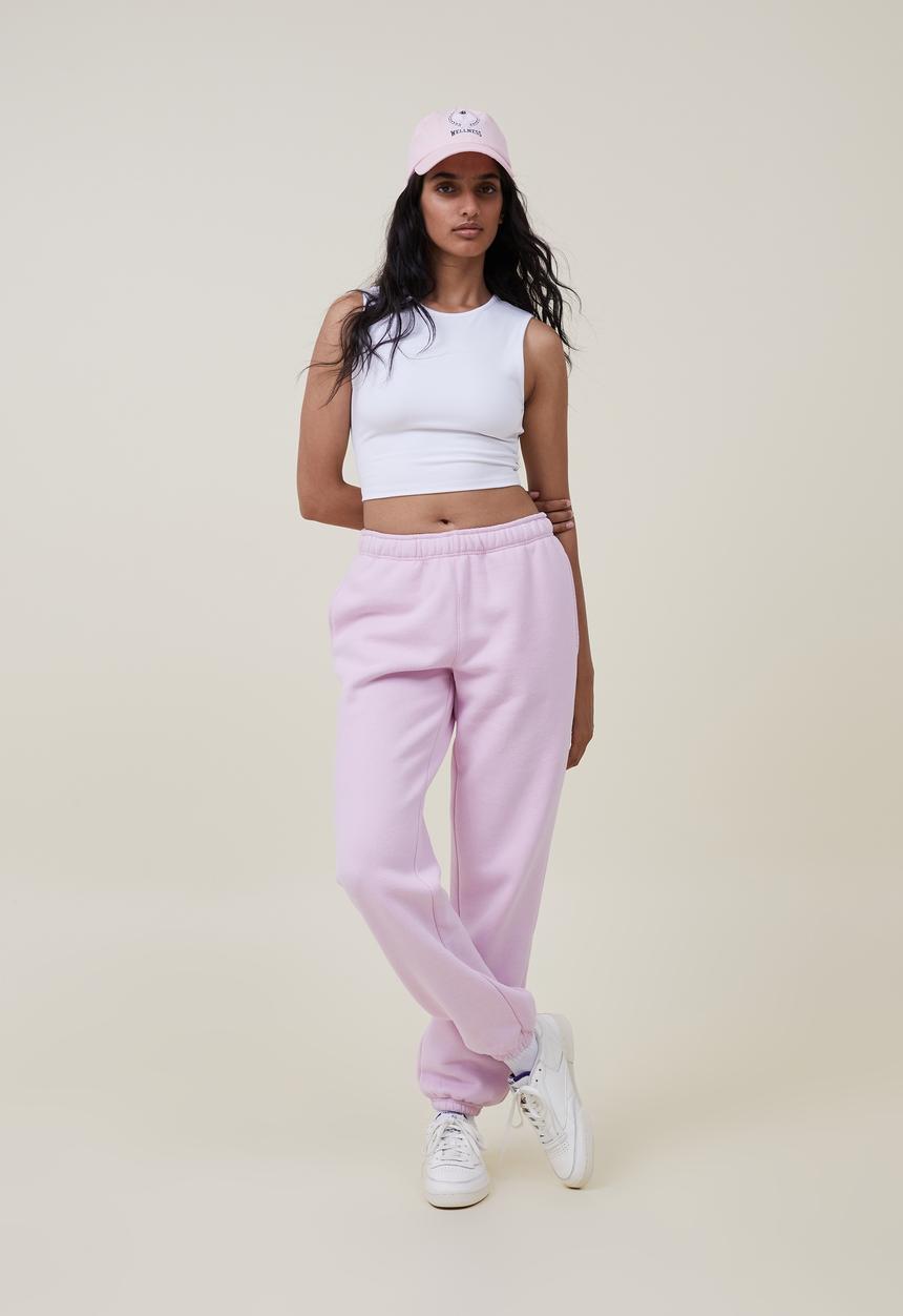 Cotton On - Plush gym track pant - pink lavender 