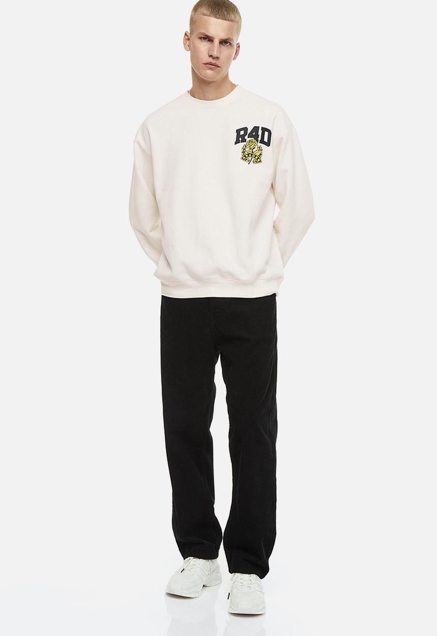 H&M - Relaxed fit sweatshirt - cream/r4d