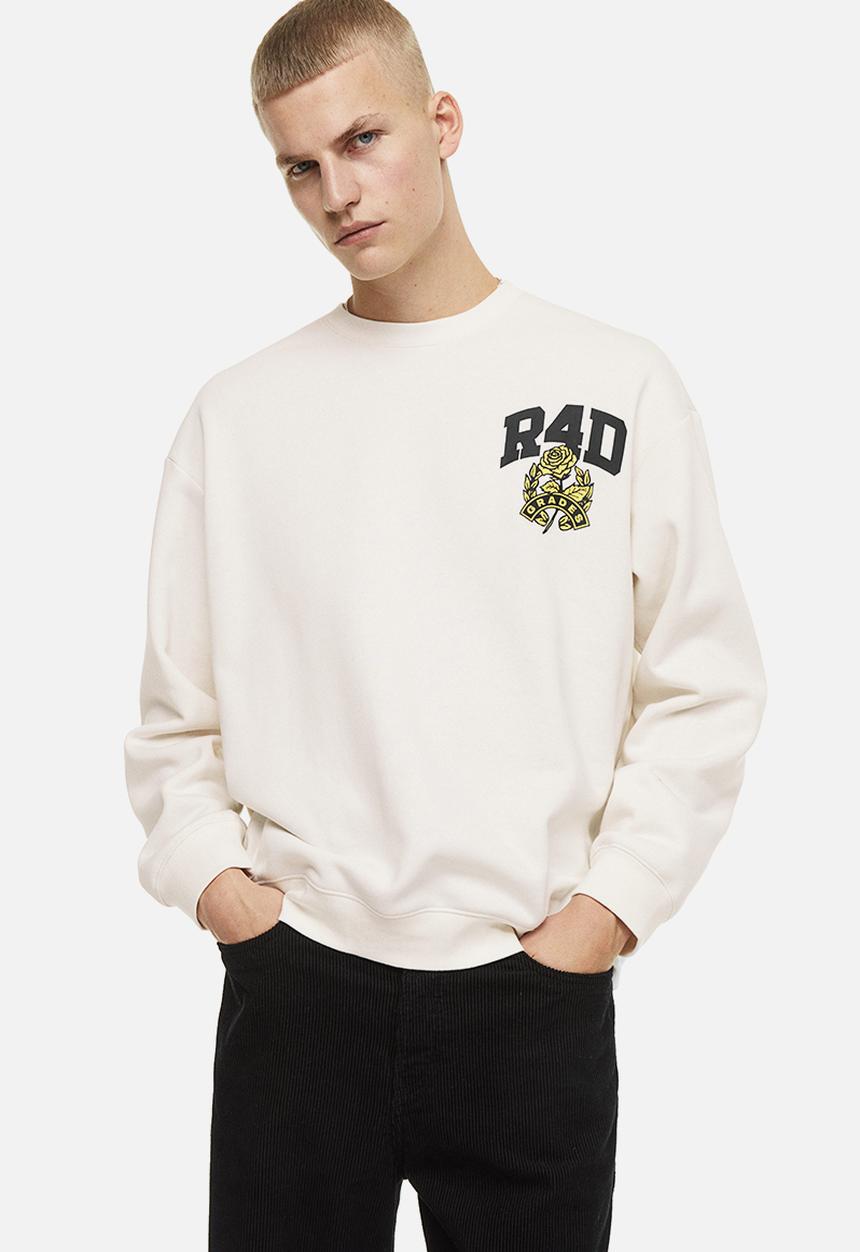 H&M - Relaxed fit sweatshirt - cream/r4d
