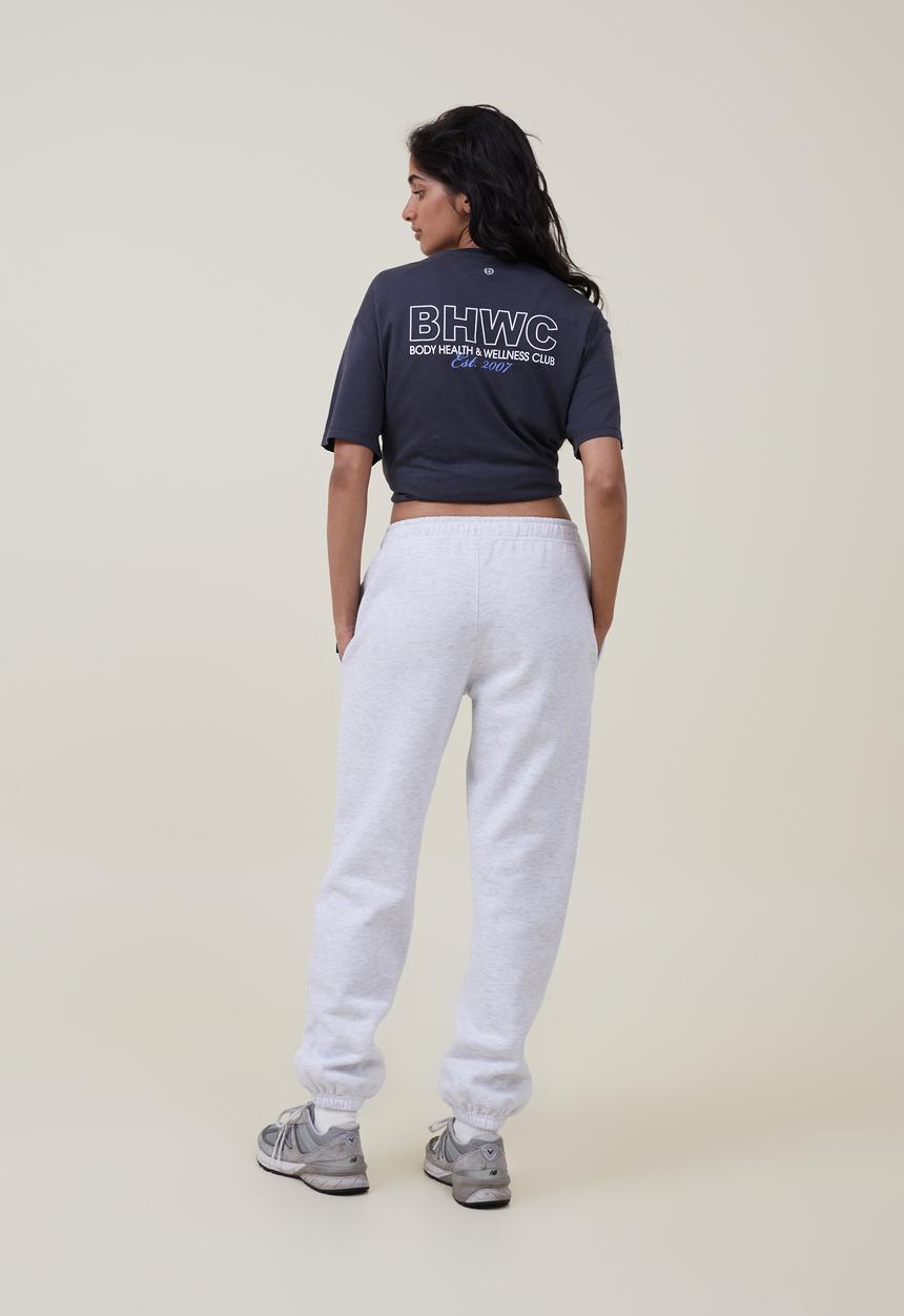 Cotton On - Plush gym track pant - cloudy grey marle 