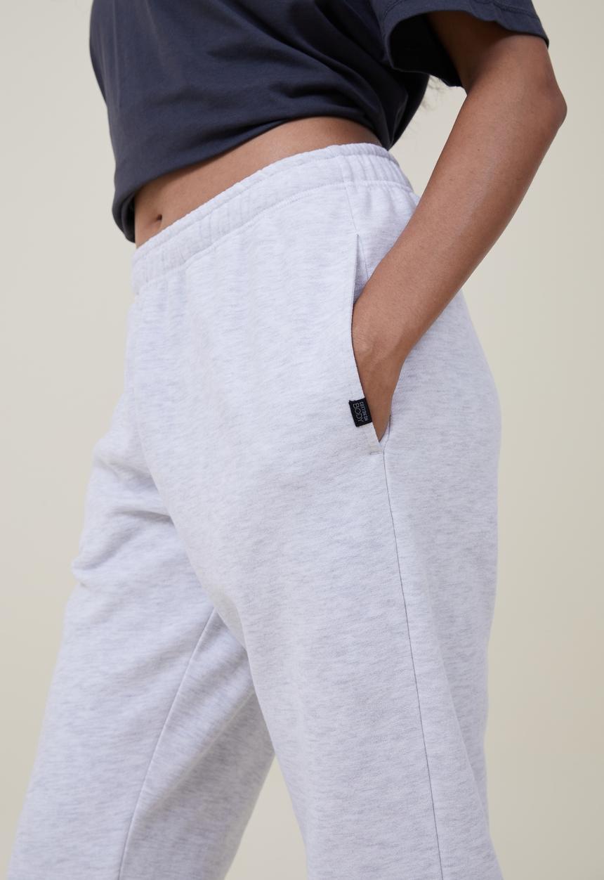 Cotton On - Plush gym track pant - cloudy grey marle 