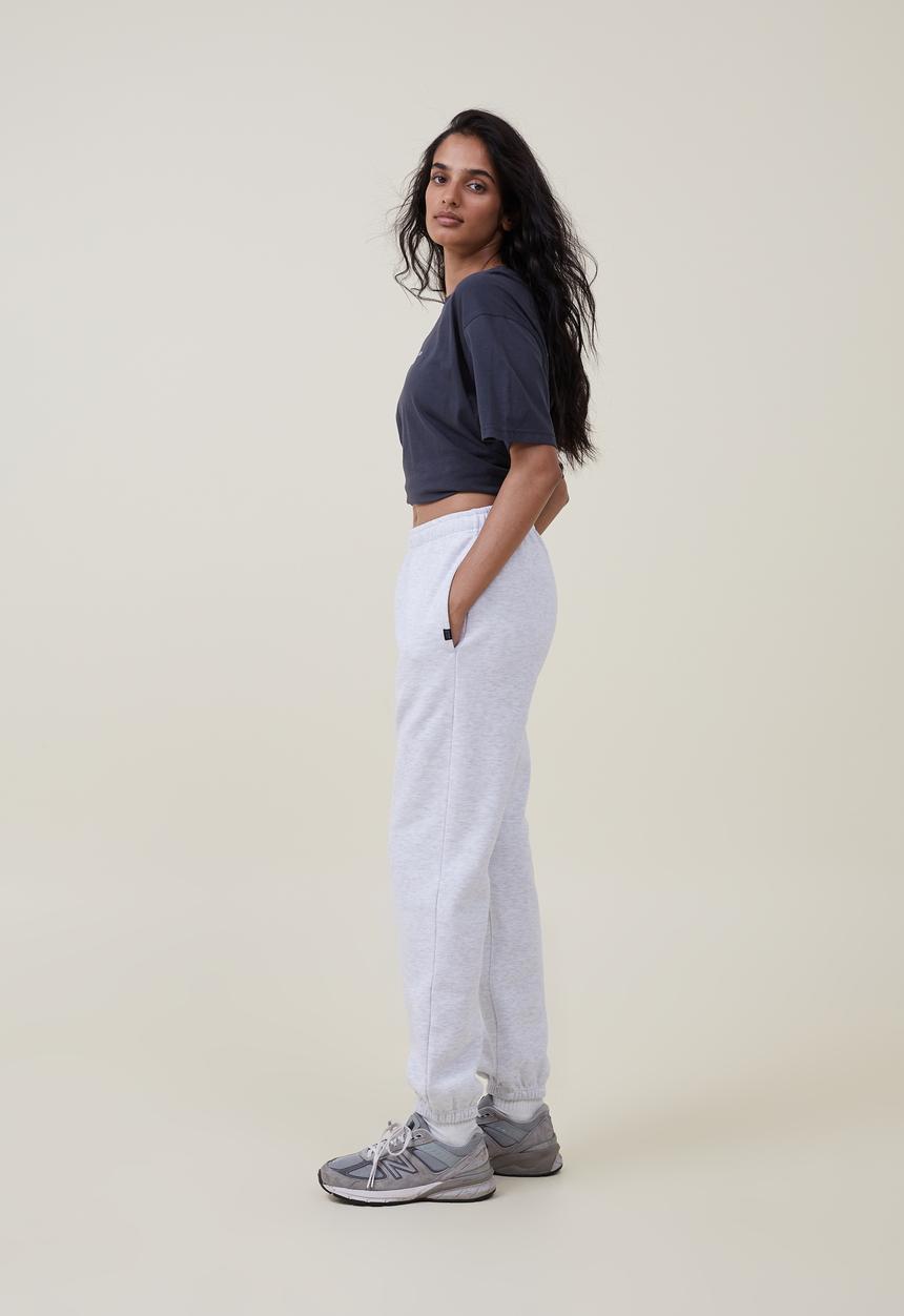 Cotton On - Plush gym track pant - cloudy grey marle 