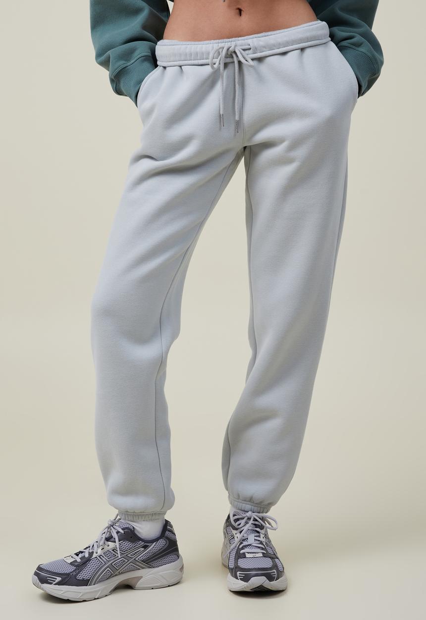 Cotton On - Plush gym track pant - aqua mist 