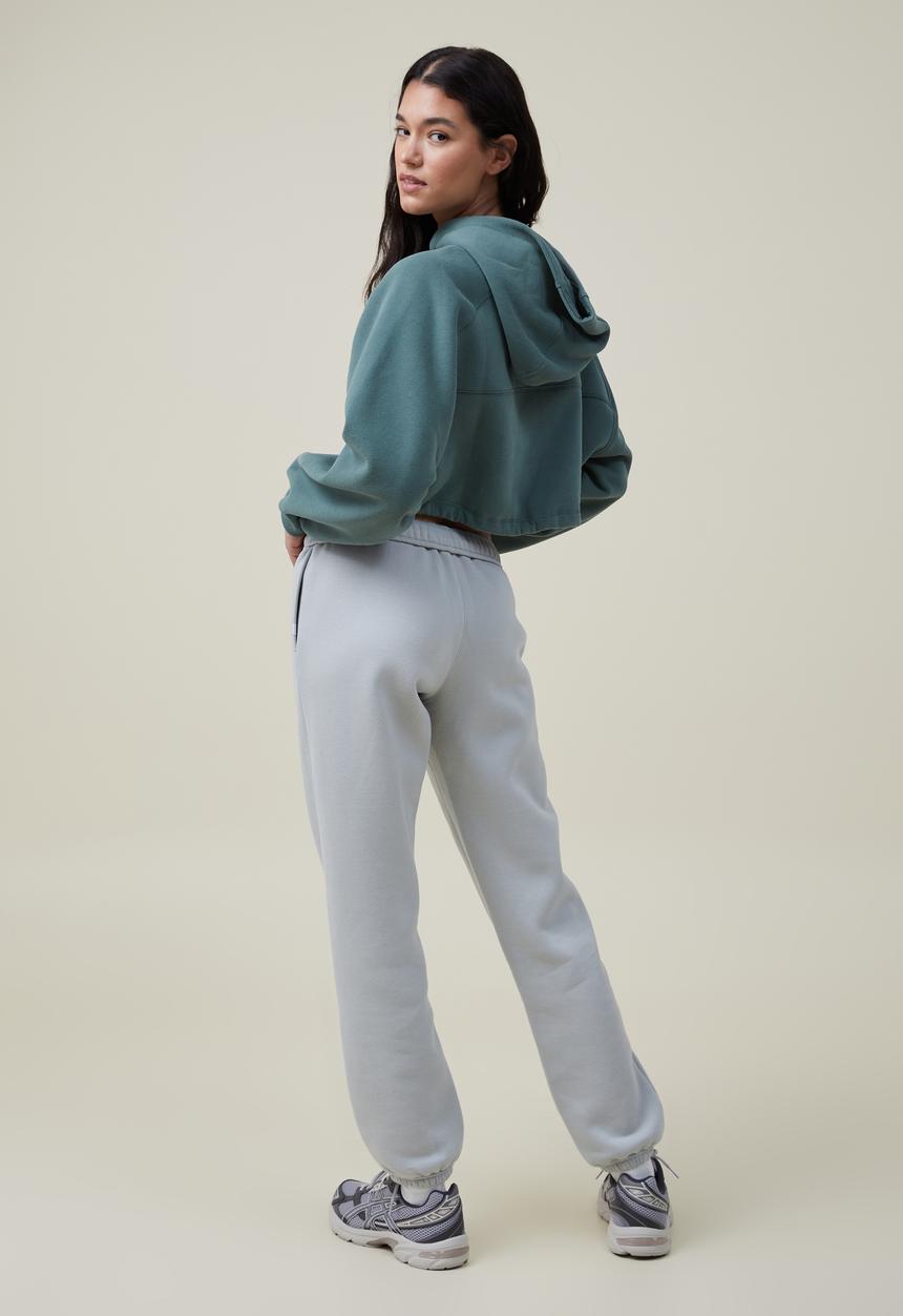Cotton On - Plush gym track pant - aqua mist 