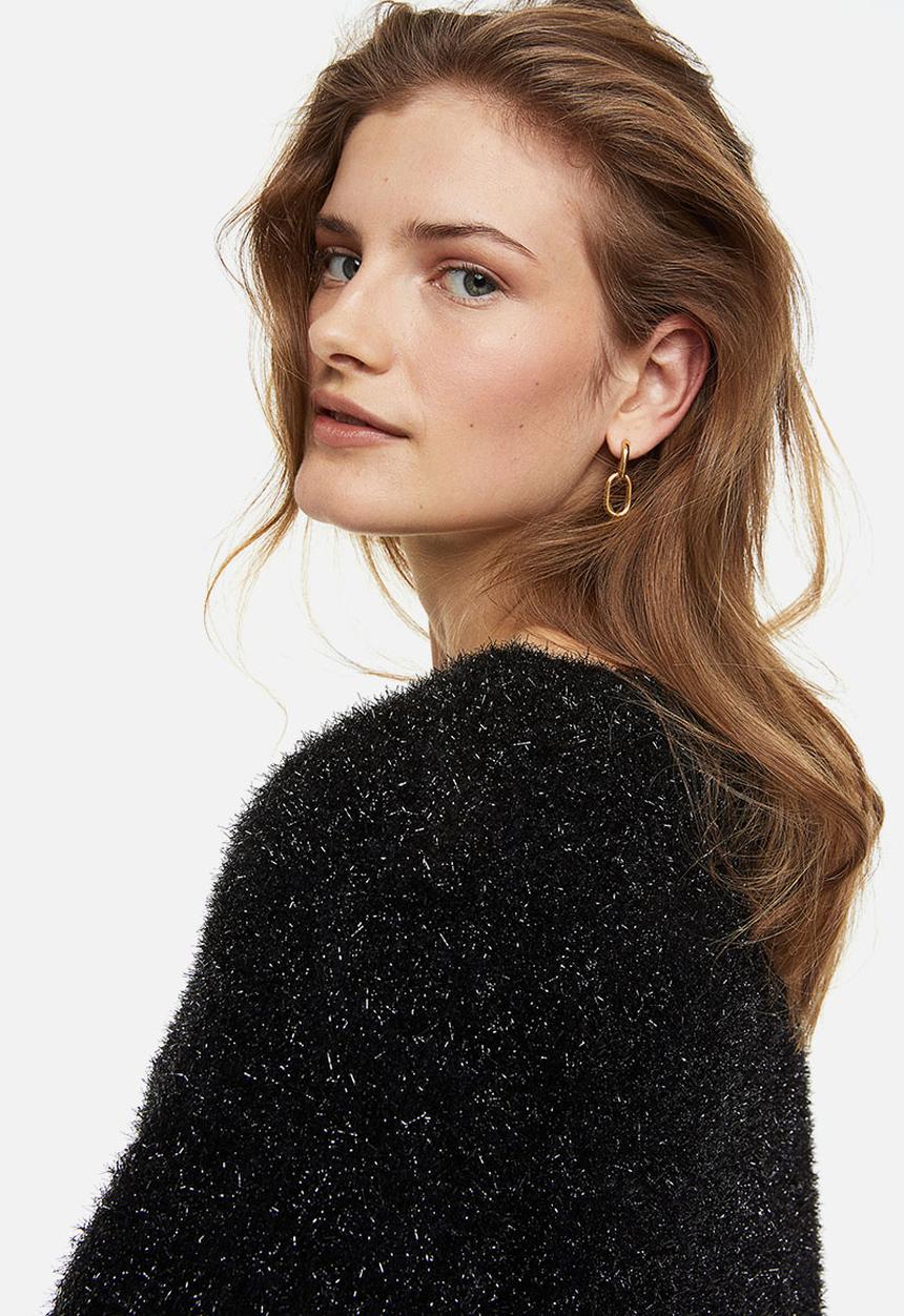 H&M - Oversized fluffy jumper - black