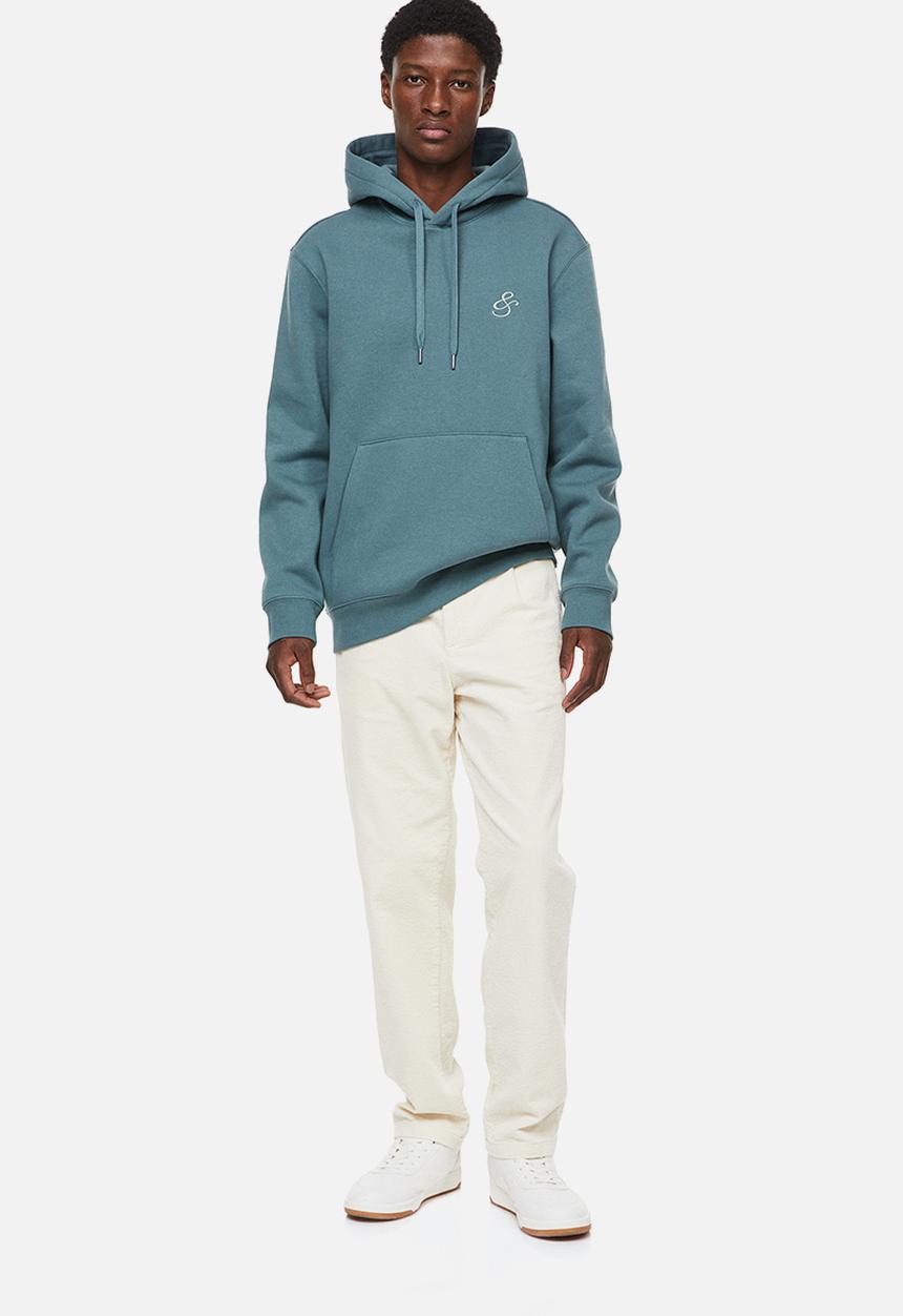 H&M - Regular fit printed hoodie - teal