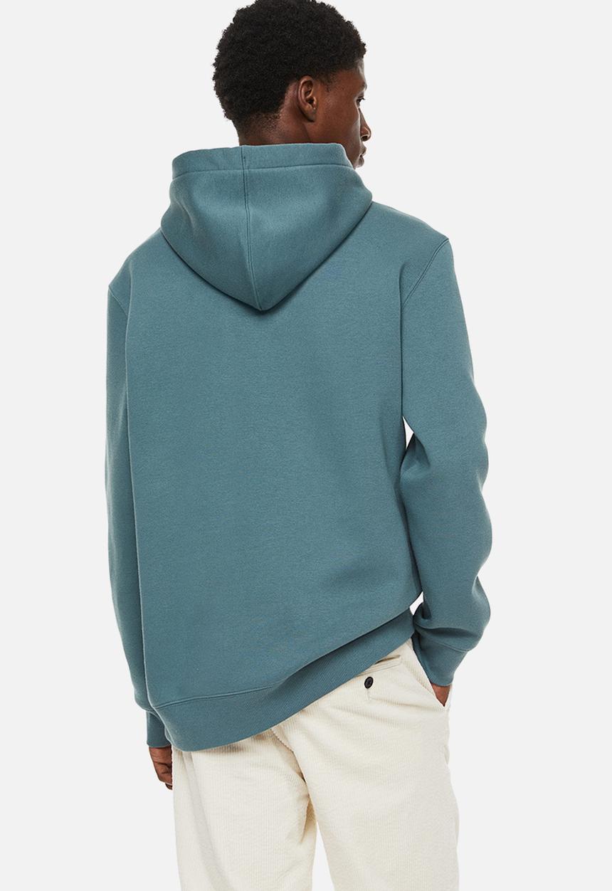 H&M - Regular fit printed hoodie - teal