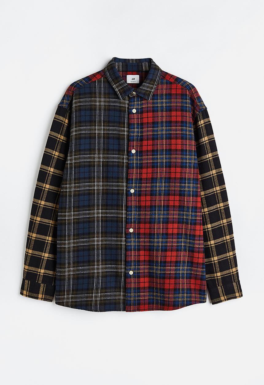 H&M - Cotton twill shirt - red/checked