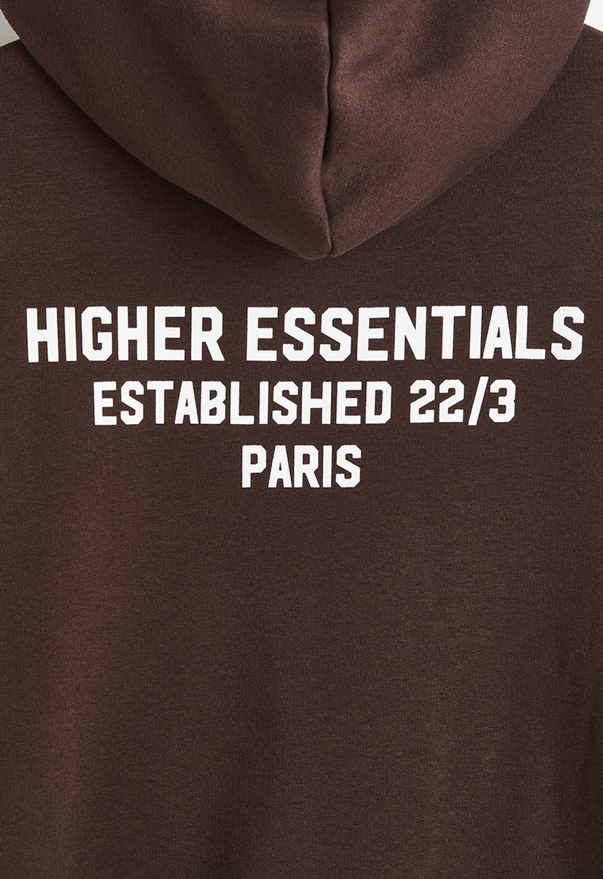 H&M - Relaxed fit printed hoodie - dark brown/h