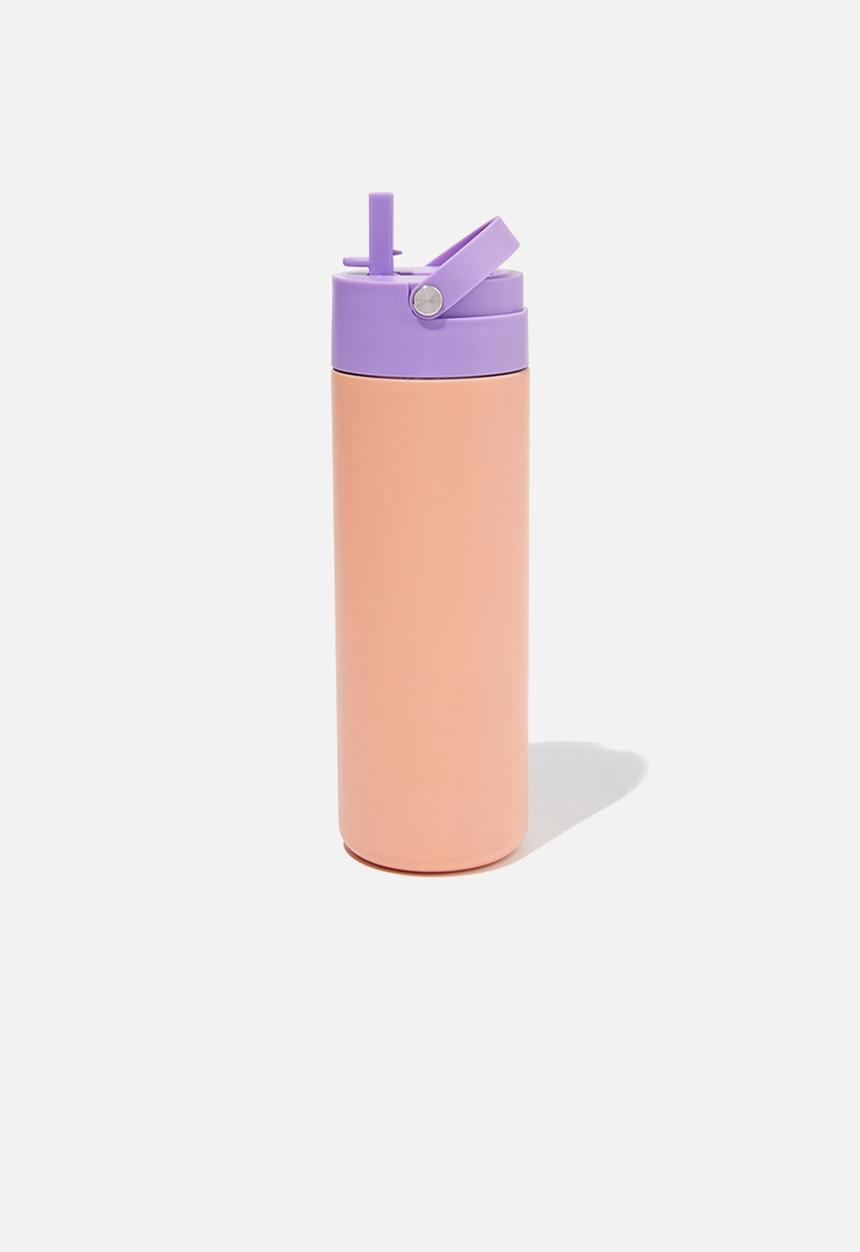 Typo - Thirst Quencher 1l Metal Drink Bottle - Apricot Crush & Post It Purple