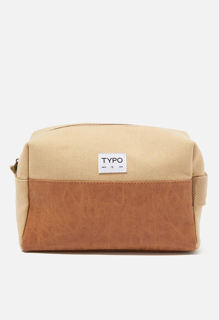Typo - Explorer Wash Bag - Sand / Mid Tan