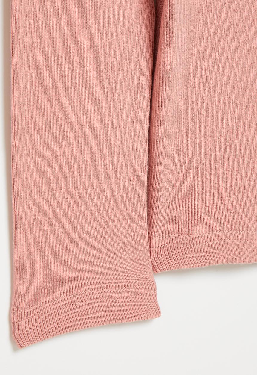 Superbalist - Frill detail rib tee - dusty ada