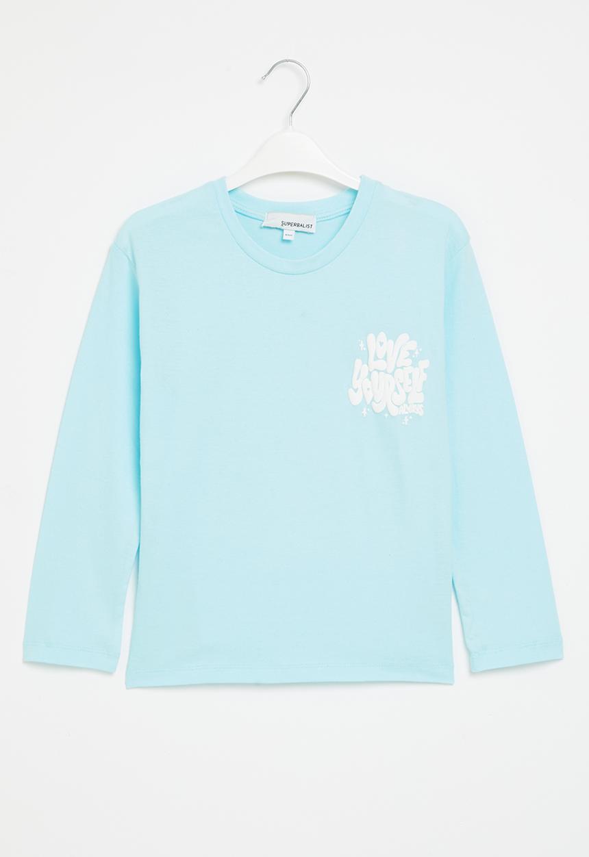 Superbalist - Girls graphic tee - light blue 1