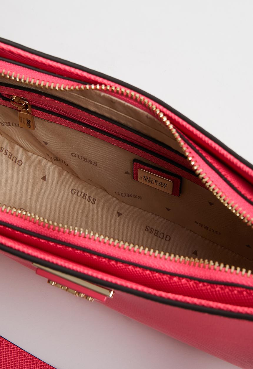 GUESS - Noelle top zip shoulder bag - magenta