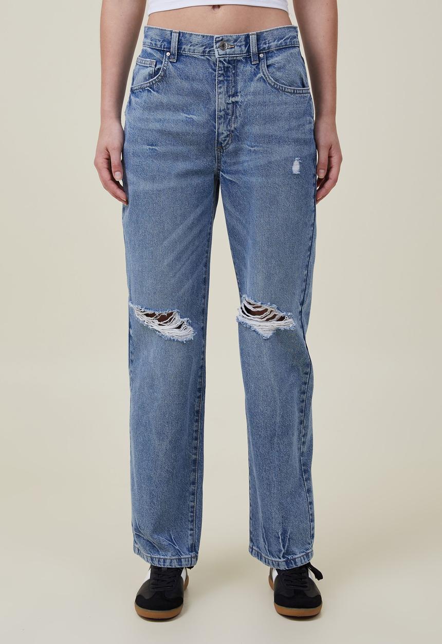 Cotton On - Loose Straight Jean - Surfers Blue Rip