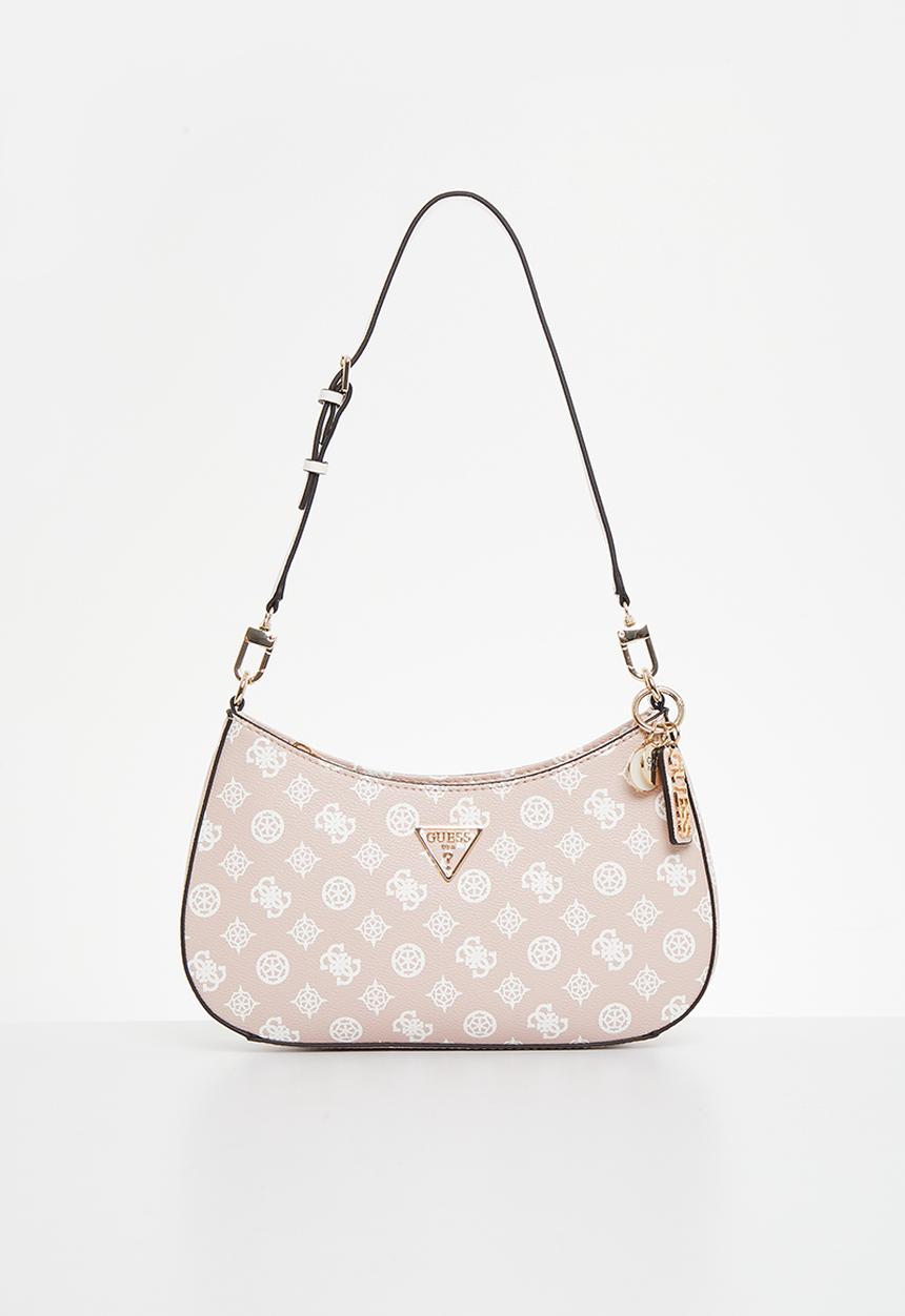 GUESS - Noelle top zip shoulder bag - rosewood logo