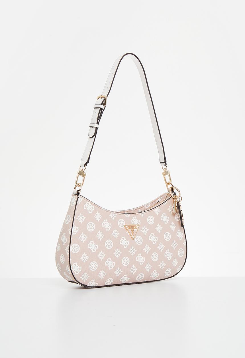 GUESS - Noelle top zip shoulder bag - rosewood logo