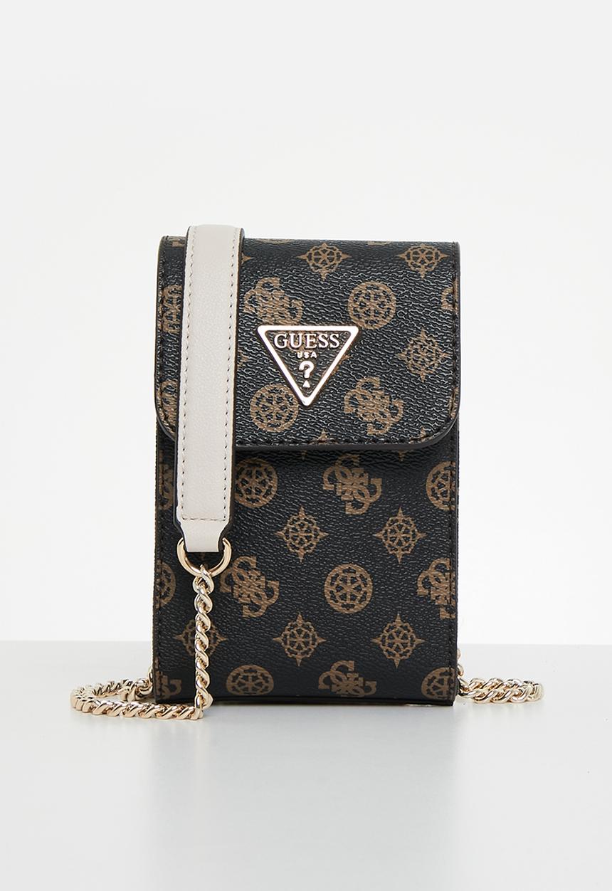 GUESS - Noelle flap chit chat - mocha logo