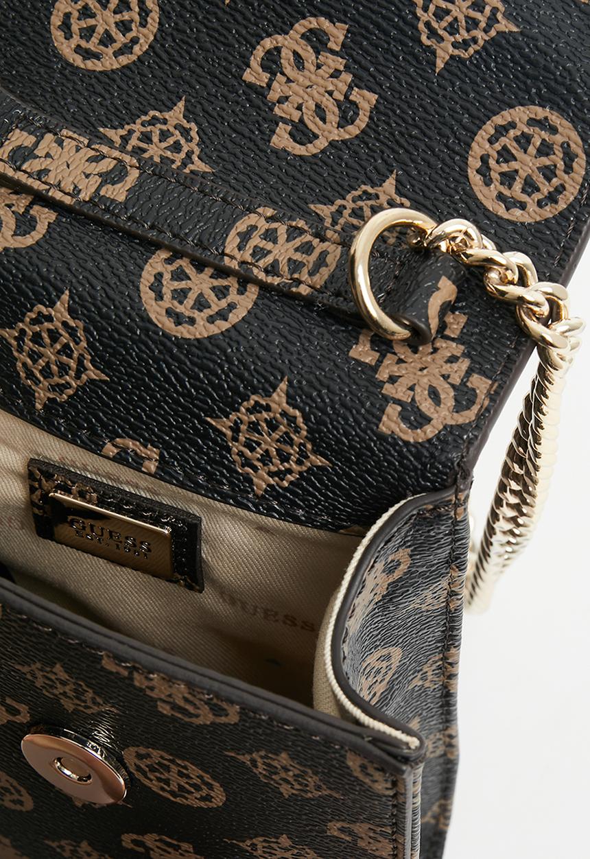 GUESS - Noelle flap chit chat - mocha logo