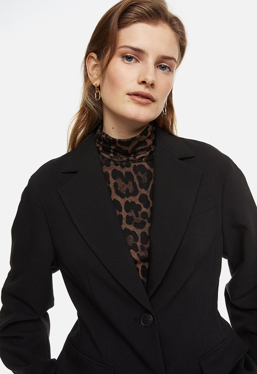 H&M - Polo-neck top - brown leopard print