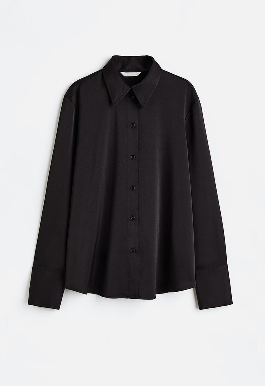 H&M - Fitted shirt - black