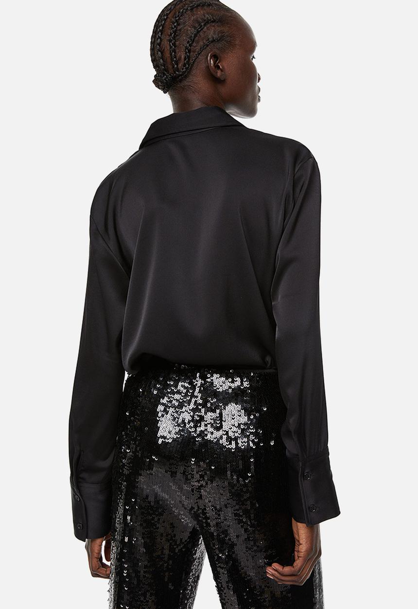 H&M - Fitted shirt - black