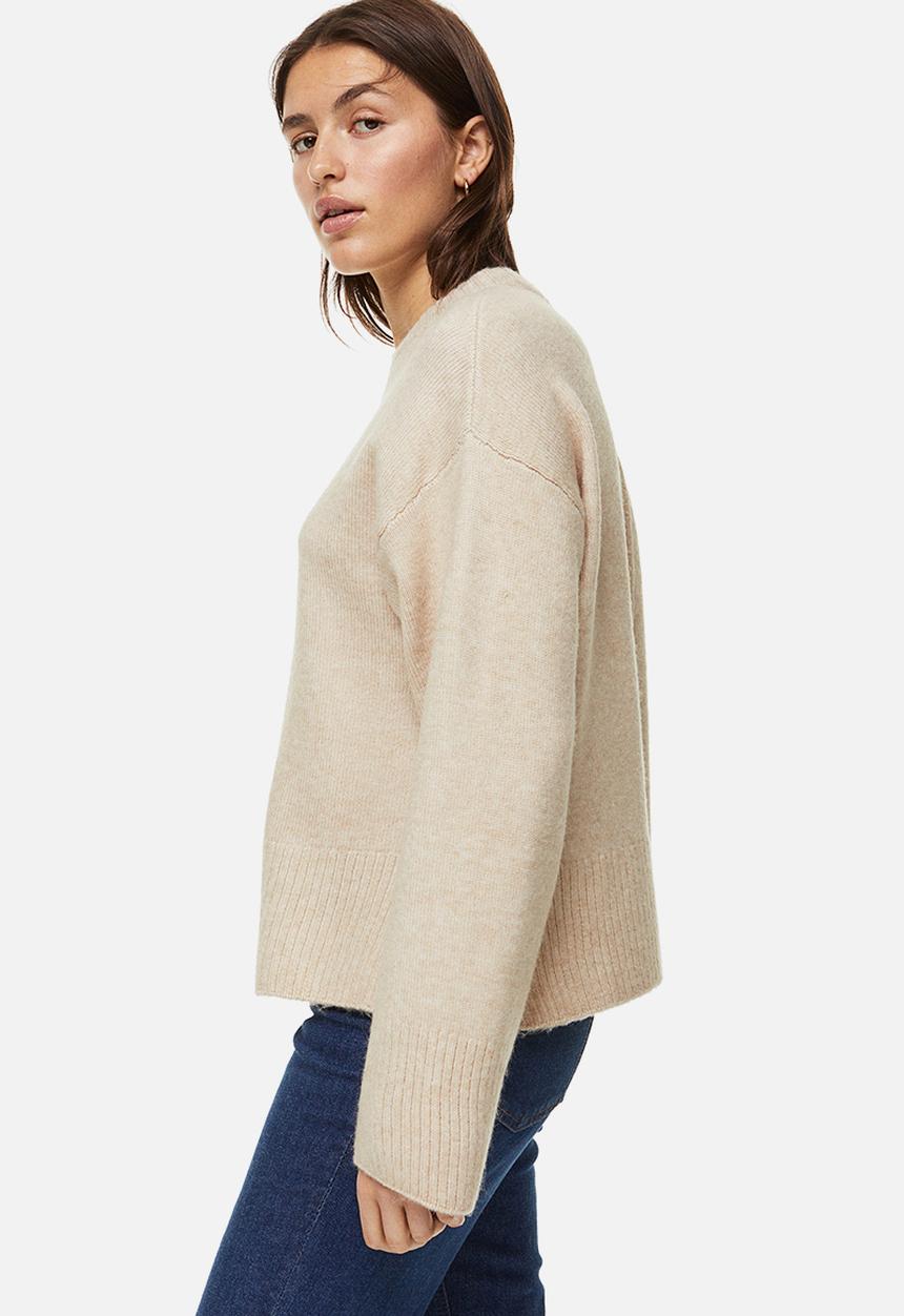 H&M - Fine-knit jumper - light beige