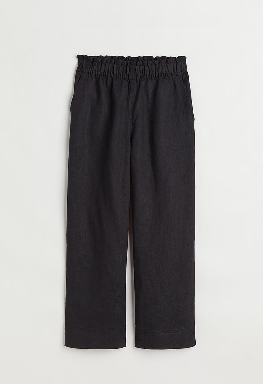 H&M - Ankle-length linen trousers - black