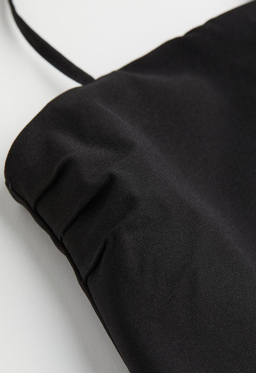 H&M - Cropped bandeau top - black