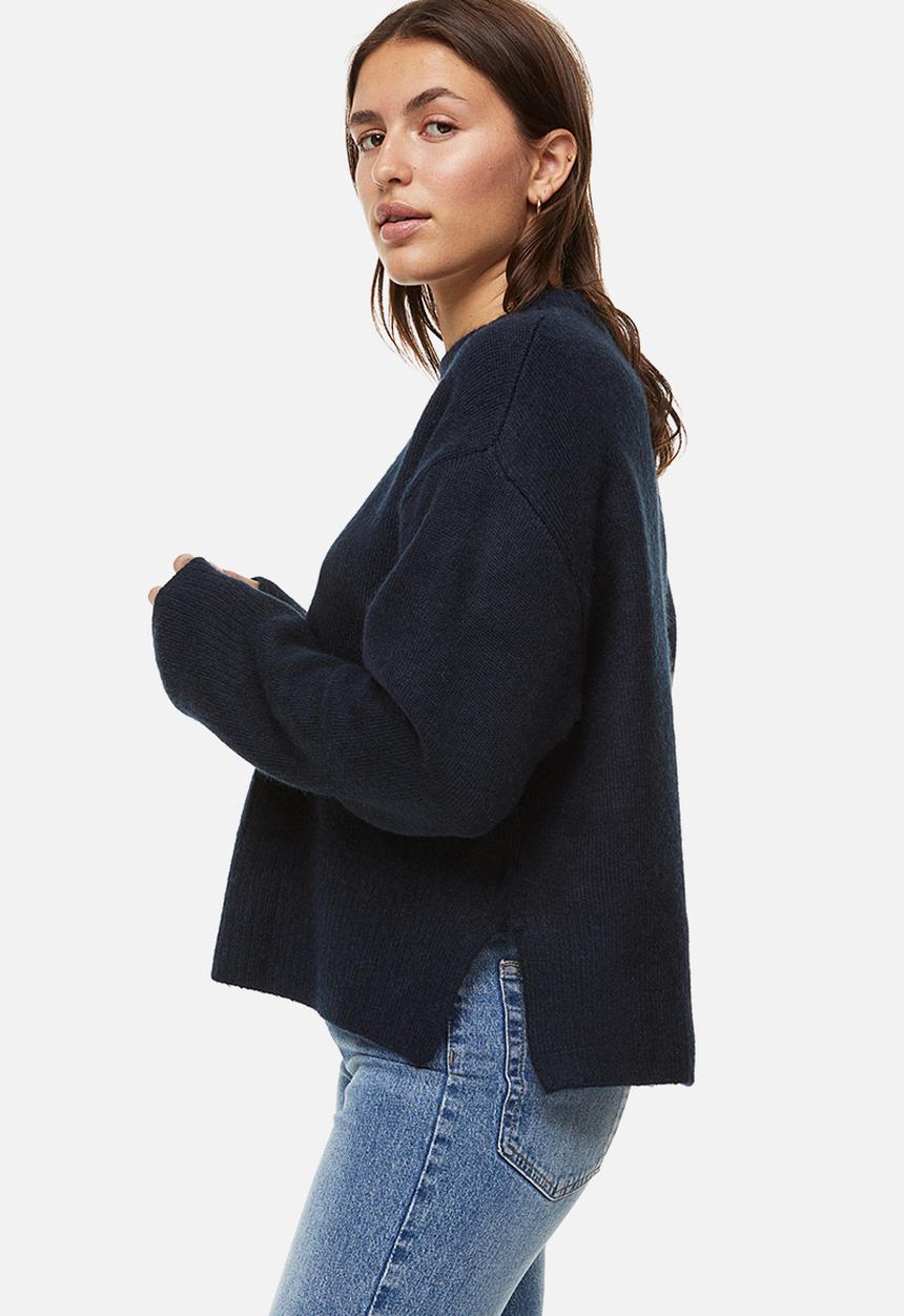 H&M - Fine-knit jumper - navy blue