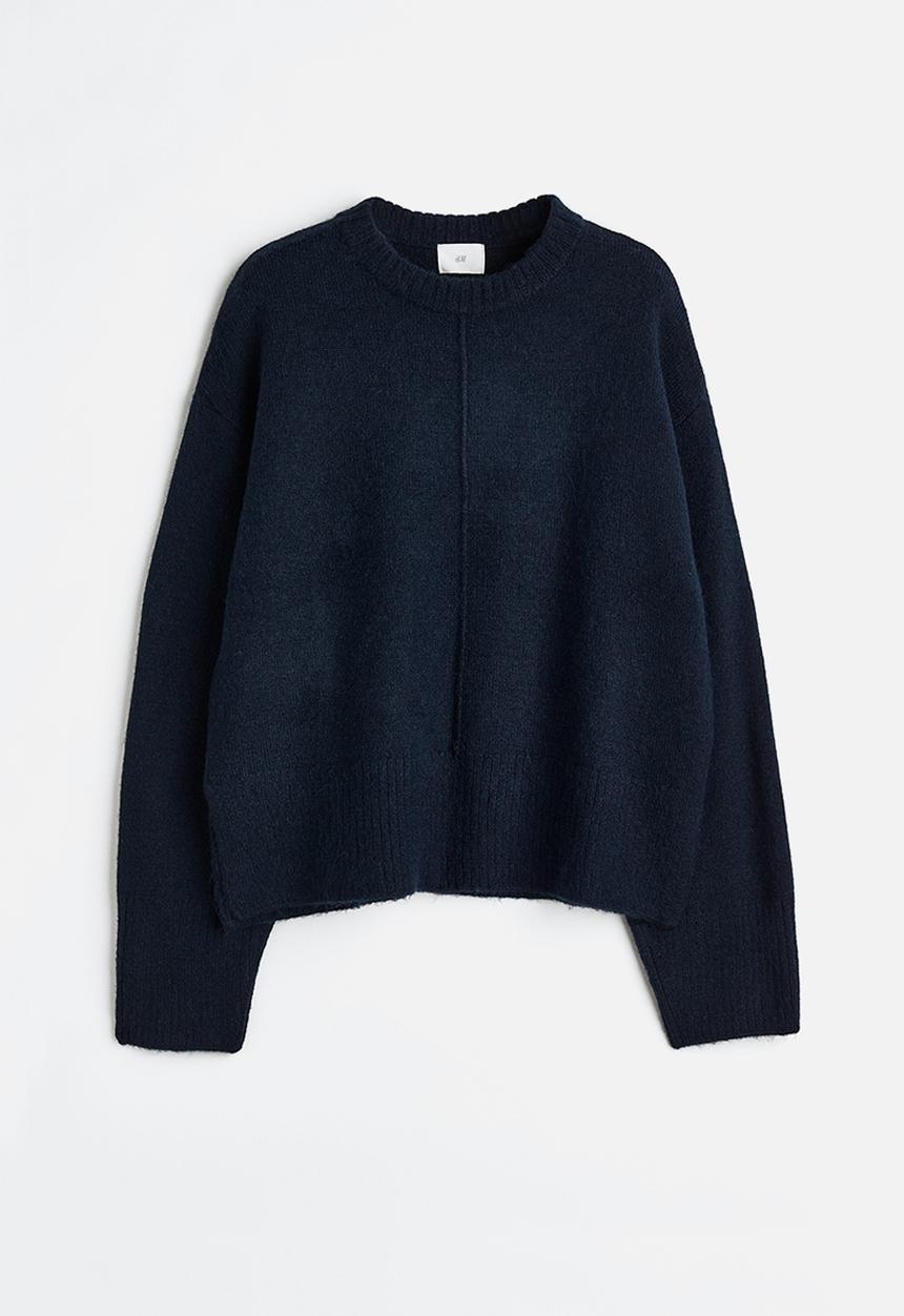 H&M - Fine-knit jumper - navy blue