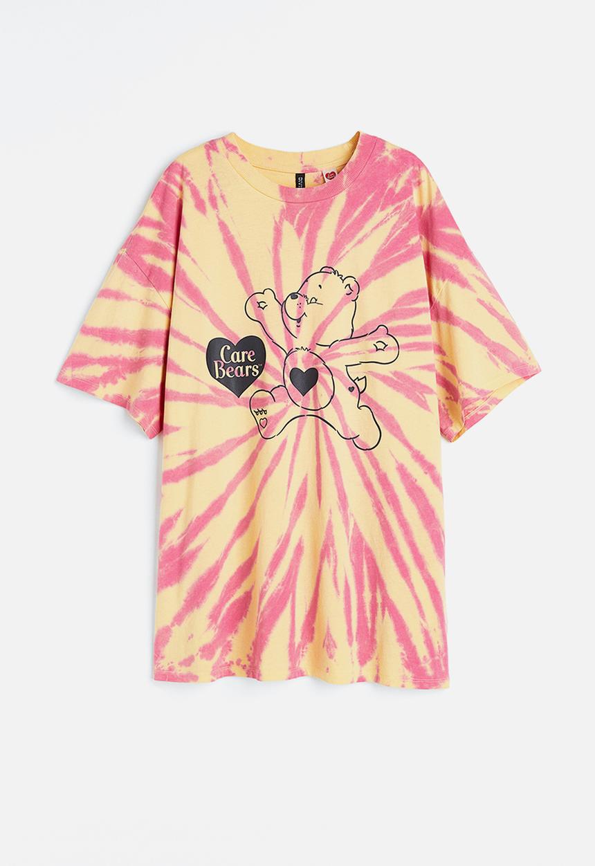 H&M - Oversized printed t-shirt - light yellow/care bears