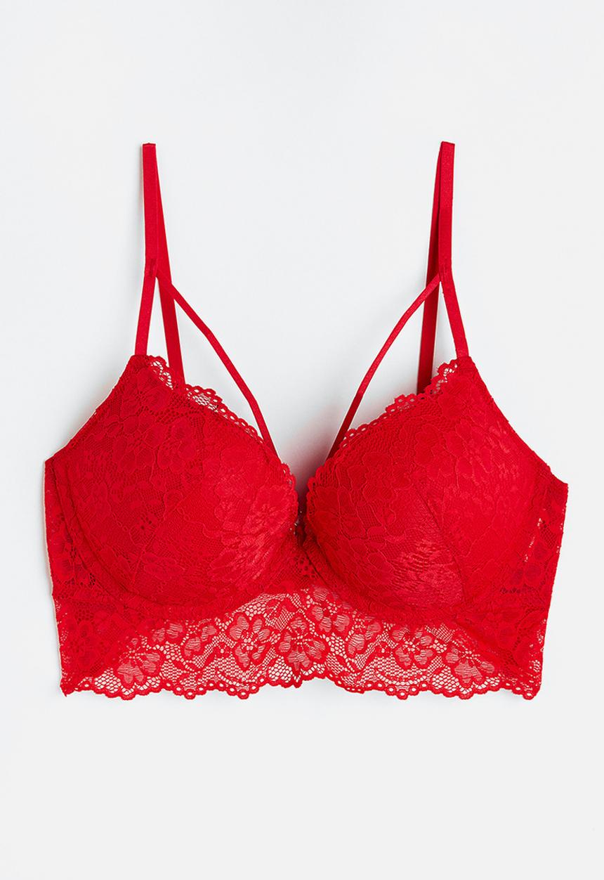 H&M - Super push-up bralette - red