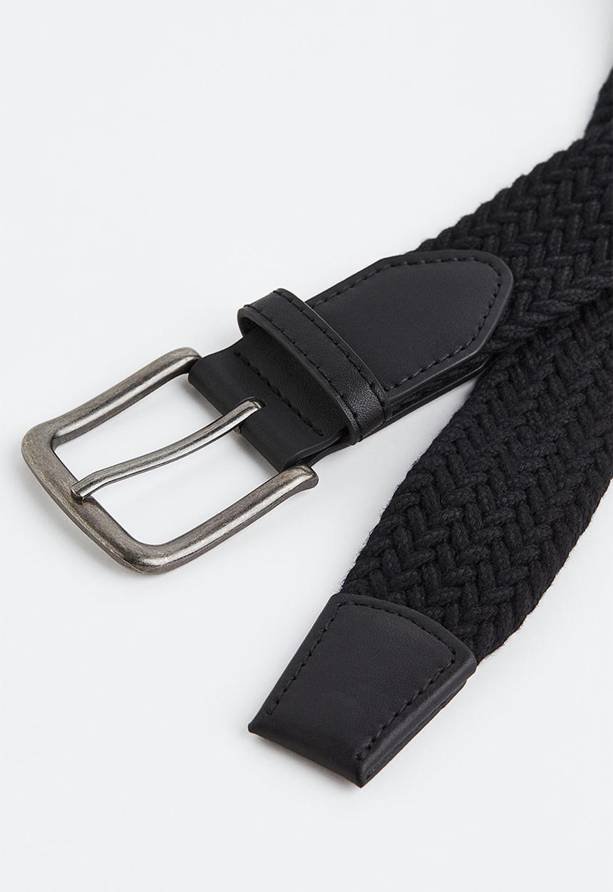 H&M - Braided belt - black