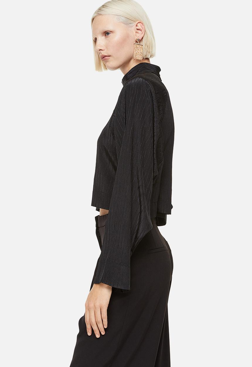 H&M - Batwing-sleeved blouse - black