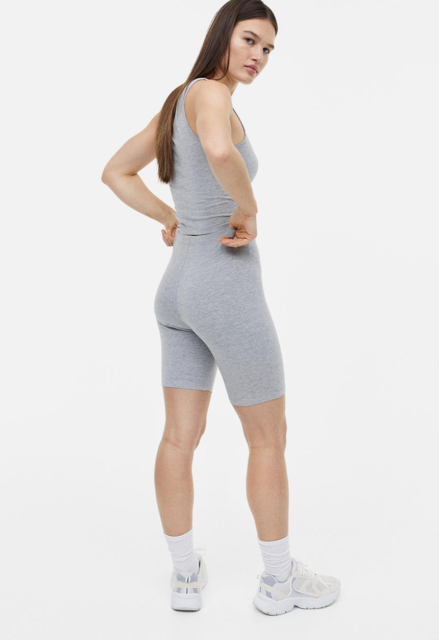 H&M - Cycling shorts - light grey marl