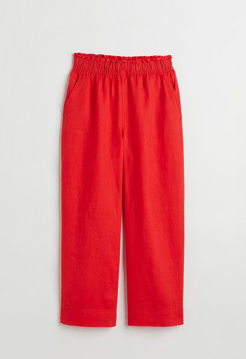 H&M - Ankle-length linen trousers - red