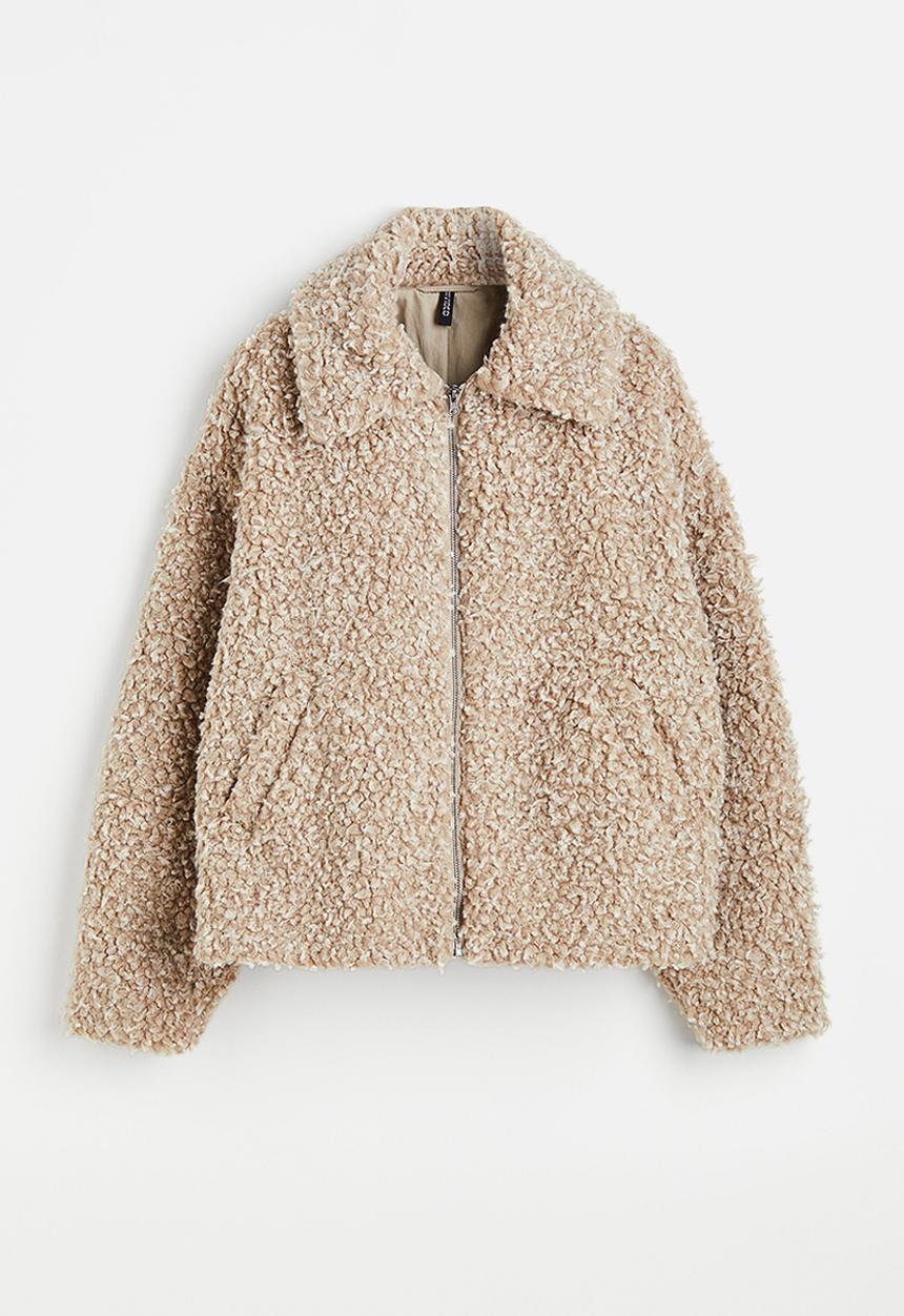 H&M - Teddy jacket - light beige