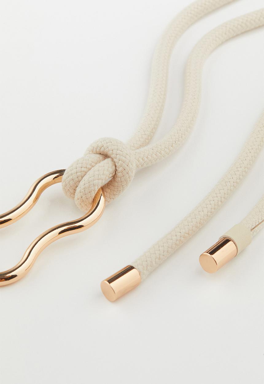 H&M - Waist belt - light beige/gold-coloured