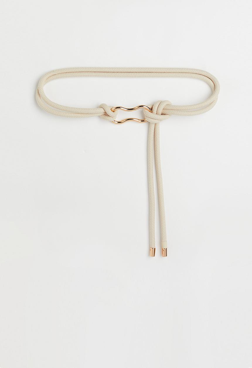 H&M - Waist belt - light beige/gold-coloured