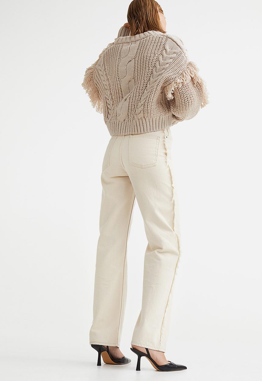 H&M - Straight regular jeans - cream